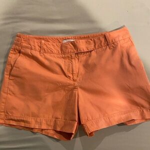 Women's Orange Cotton Shorts